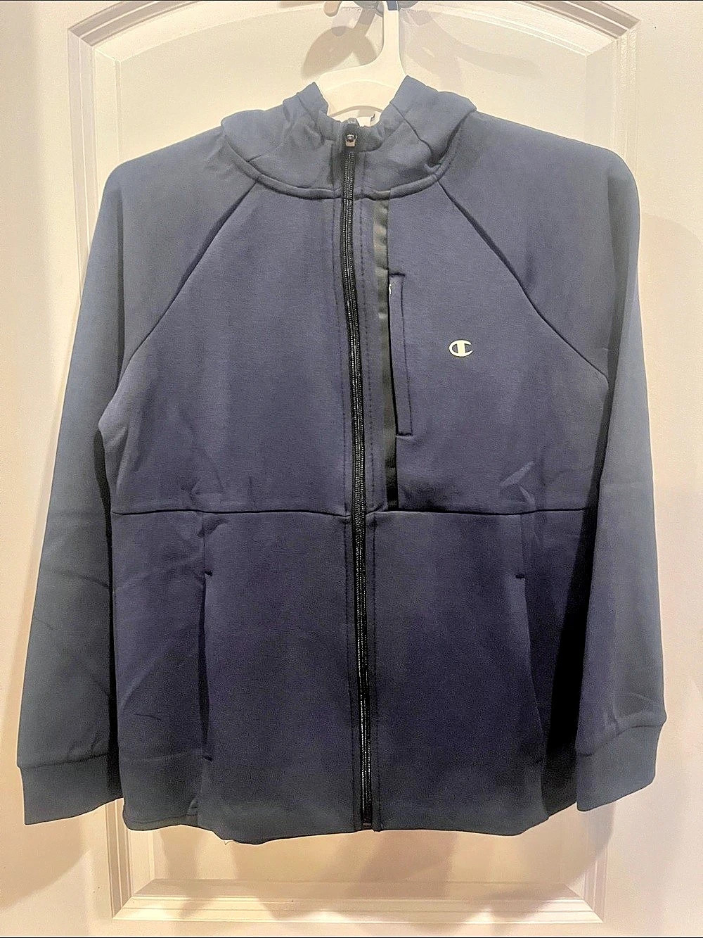 Champion Double Knit Bonded Parka Boys Size Large Blue NWT